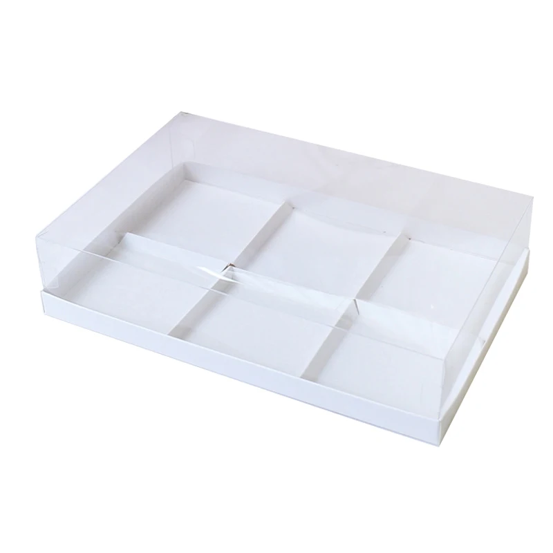 Transparent Cake Pastry Box 6 ids ternoon Tea Break Combination Paaging Baking Paaging Doughnut Western Pastries Kitchen