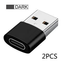 Dual USB-C to Micro USB OTG Adapter Plug for Enhanced Connectivity (2PCS Black)