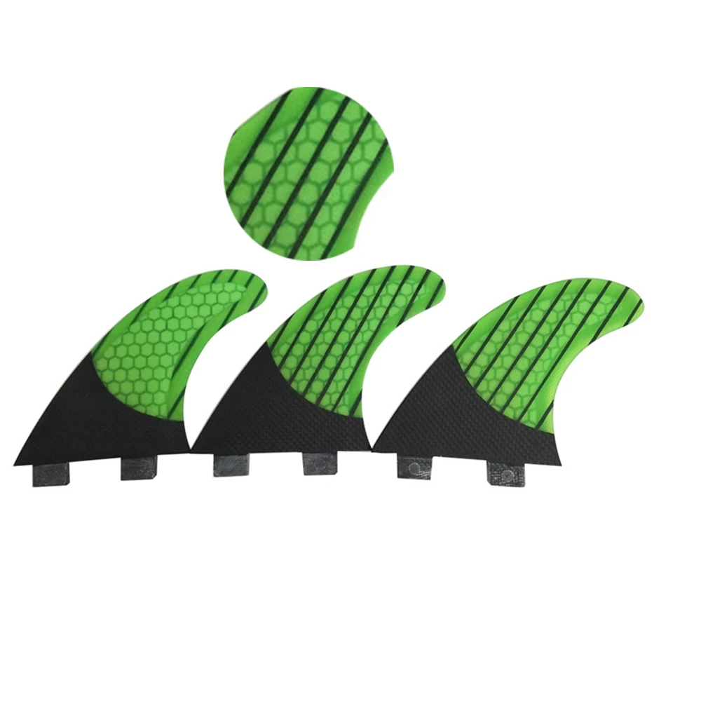 G5/G7 Size UPSURF FCS Short Board Fins Carbon Honeycomb Quilhas 3pcs/set Stabilizer For Suring Fibreglass Performance Core large upsurf fcs ⅱ tri surfboard fins fibreglass quilhas g7 short board honeycomb fin stabilizer for surfing 3pcs funboard fins