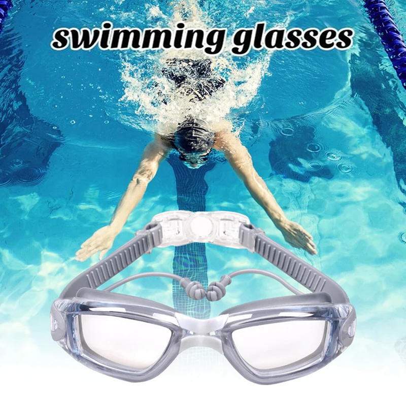 Professional Swimming Goggles Adult Anti-Fog Swim Glasses Waterproof Adjustable Silicone Swimming Glasses Eyewear Men Women 3