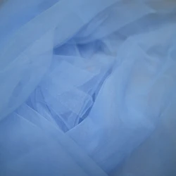Elegant Blue Soft Tulle Fabric for Wedding and Bridal Wear (Romantic blue)