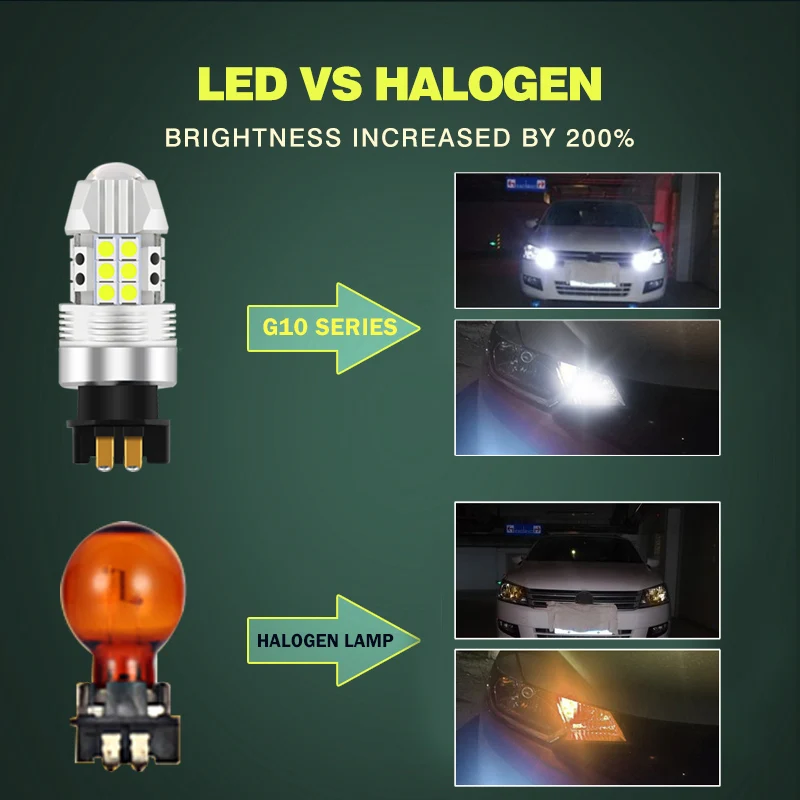 AGLINT T20 W21W LED Lampadine 7443 7440 W21/5W 24SMD Per Auto DRL Luci Di Marcia Diurna - Foto 2