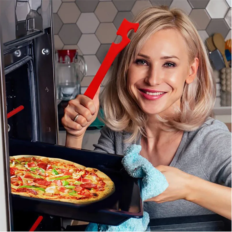 Oven push pull tool oven, baking tray tool, kitchen multifunctional push-pull rod, non scalding hand push-pull tool