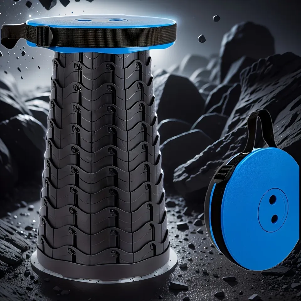 1PC Foldable Fishing Chair 2025 with Load Capacity, Portable Stool for Adults, Compact and Expandable Camping Seat folding stool