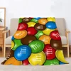 M&M's Funny Blanket for Sofas Luxury Bedding Beach Towel Bed Blankets Characters Fluffy Plaid Home Interior Throw Knee Soft Nap 1