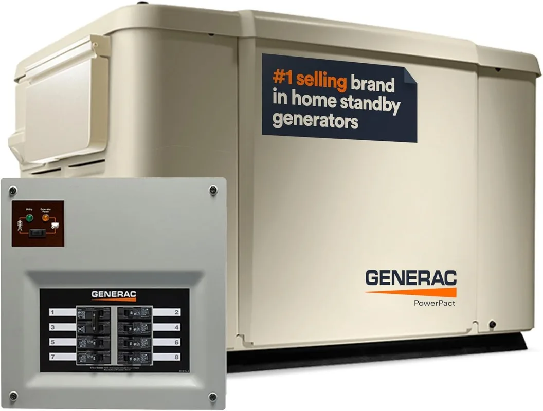 7.5kW Powerpact Home Standby Generator with 50-Amp Lightweight Transfer Switch Power Home Essentials