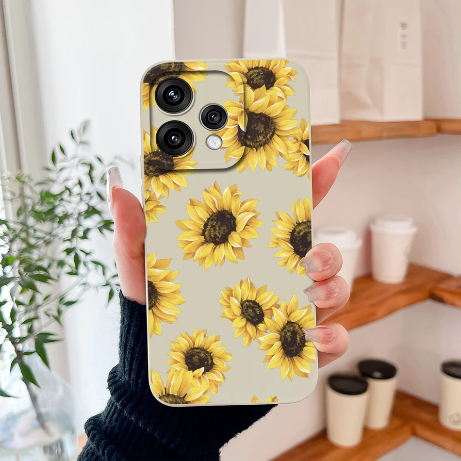 Candy Painted Flowers Lens Protection Soft Silicone Phone Case Cover