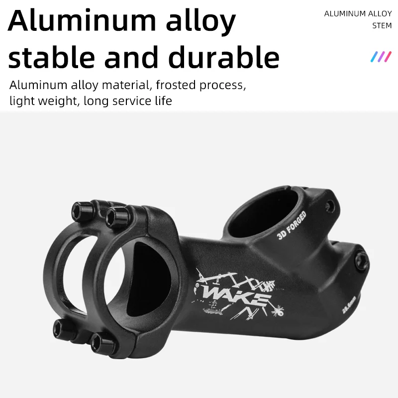 Wake MTB Mountain Bike Stem 45 Degree Aluminium Alloy 31.8mm for Road Bike Bicycle Accessories BMX Cycling