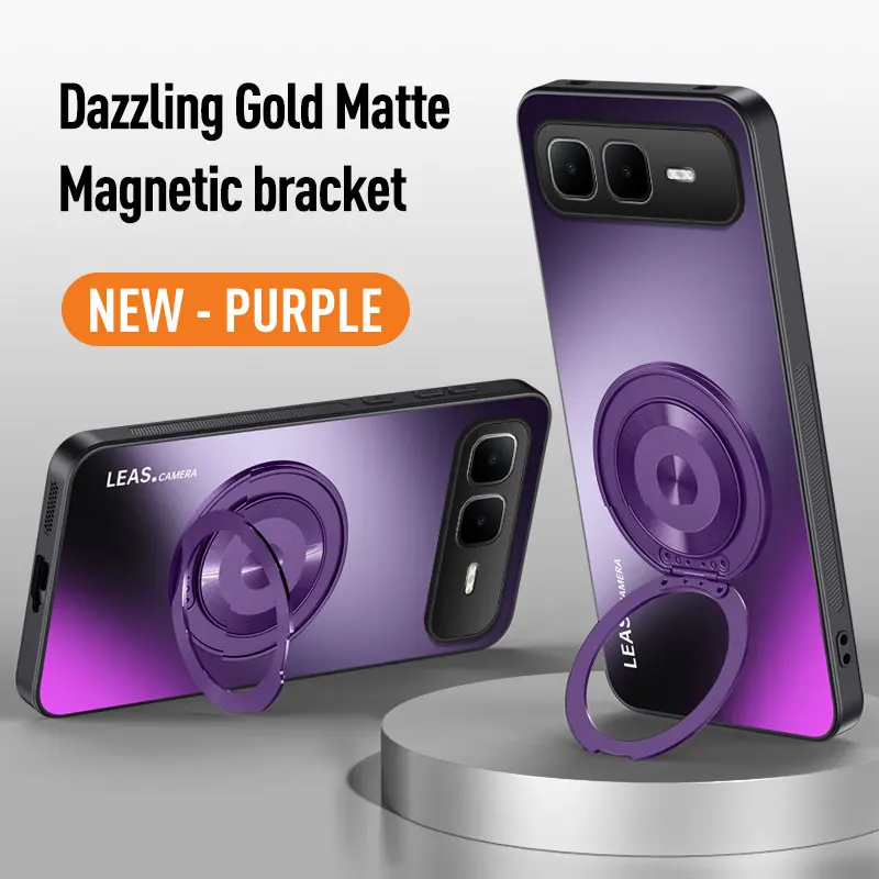 Magnetic Ring Stand Phone Case with Magsafe and Lens Protection