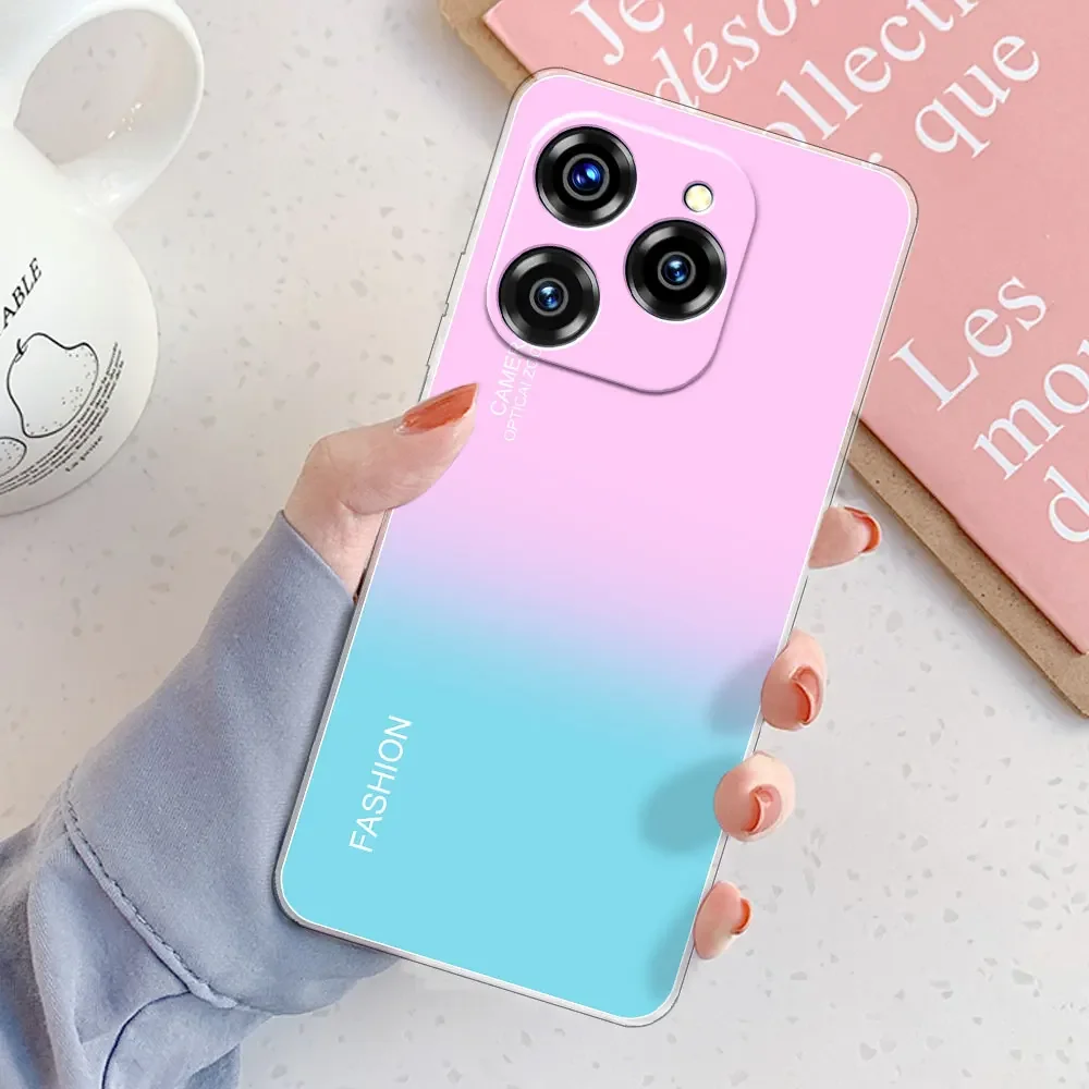 Clear Shockproof Silicone Phone Case - Fashionable Soft TPU Back Cover