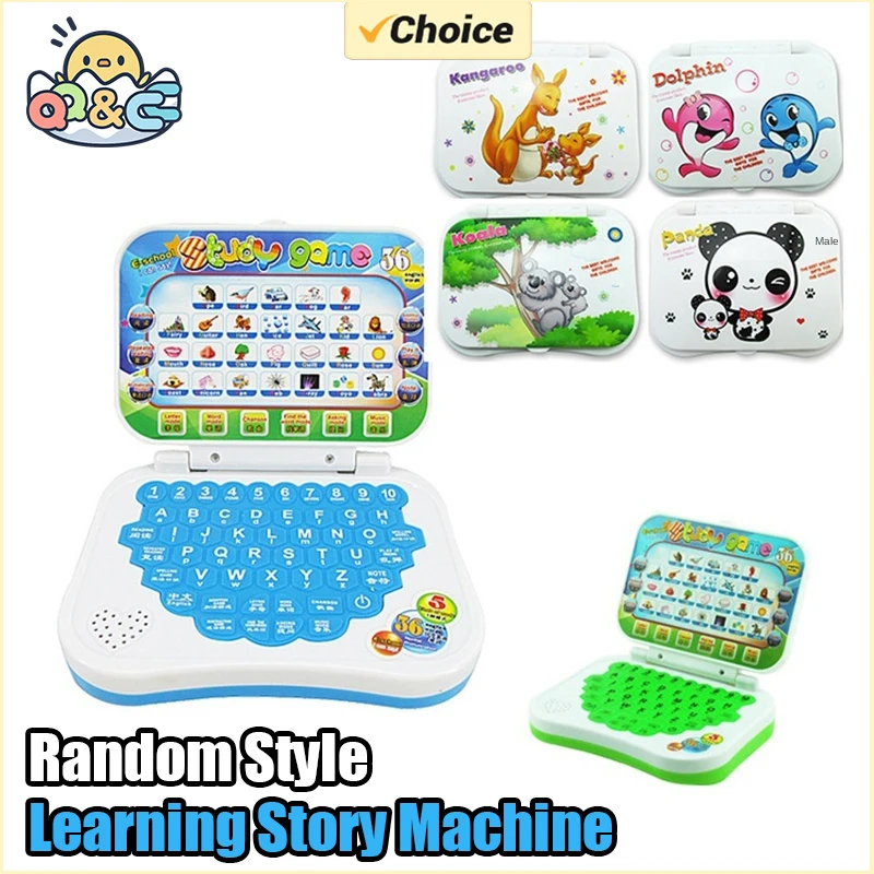 Random Style Girl Early Education Learning Story Machine Music Intelligent Chinese English switch Reading Tablet Phone Toy 6