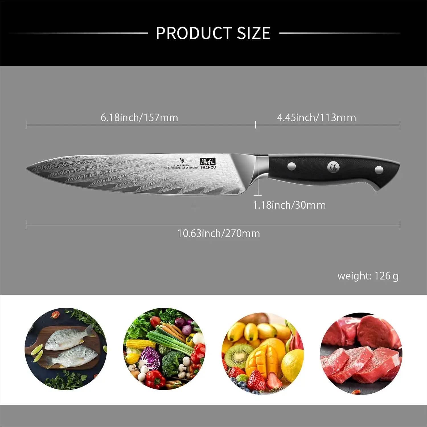 SHAN ZU Couteau Universel Damas Couteau de Chef 15cm Couteau de Cuisine  Damas en Acier (AUS-10) Japonais - AliExpress