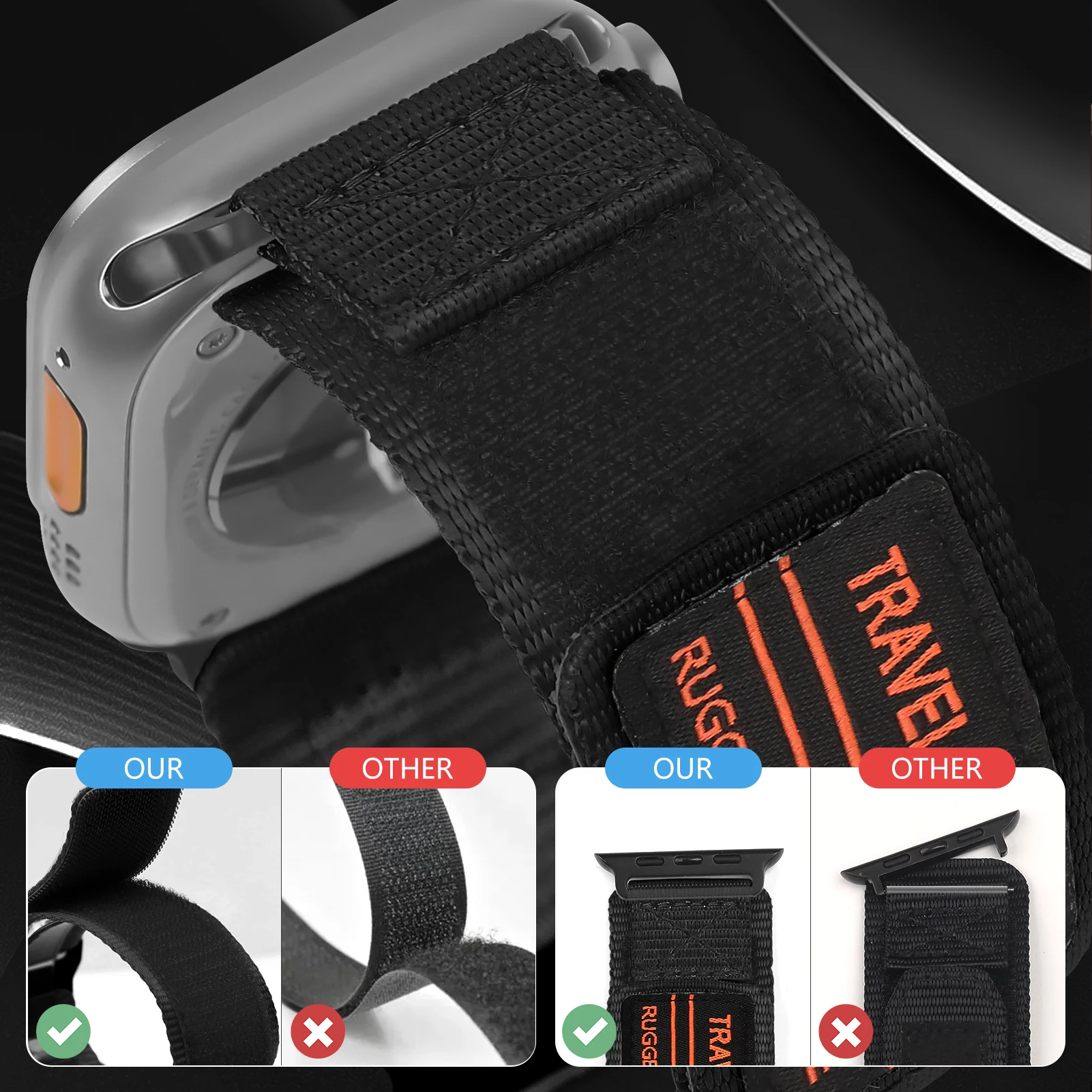 Cinturino Alpine per cinturino Apple Watch 49mm 45mm 44mm 41mm 40mm 42mm 38mm Bracciale sportivo iWatch Ultra serie 8 7 6 5 4 3 Cintura SE | IT