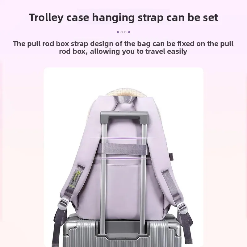 New High Capacity Backpack for Junior And High School Girls Simple Design Large Capacity Travel Shoulder Bag Girls 4