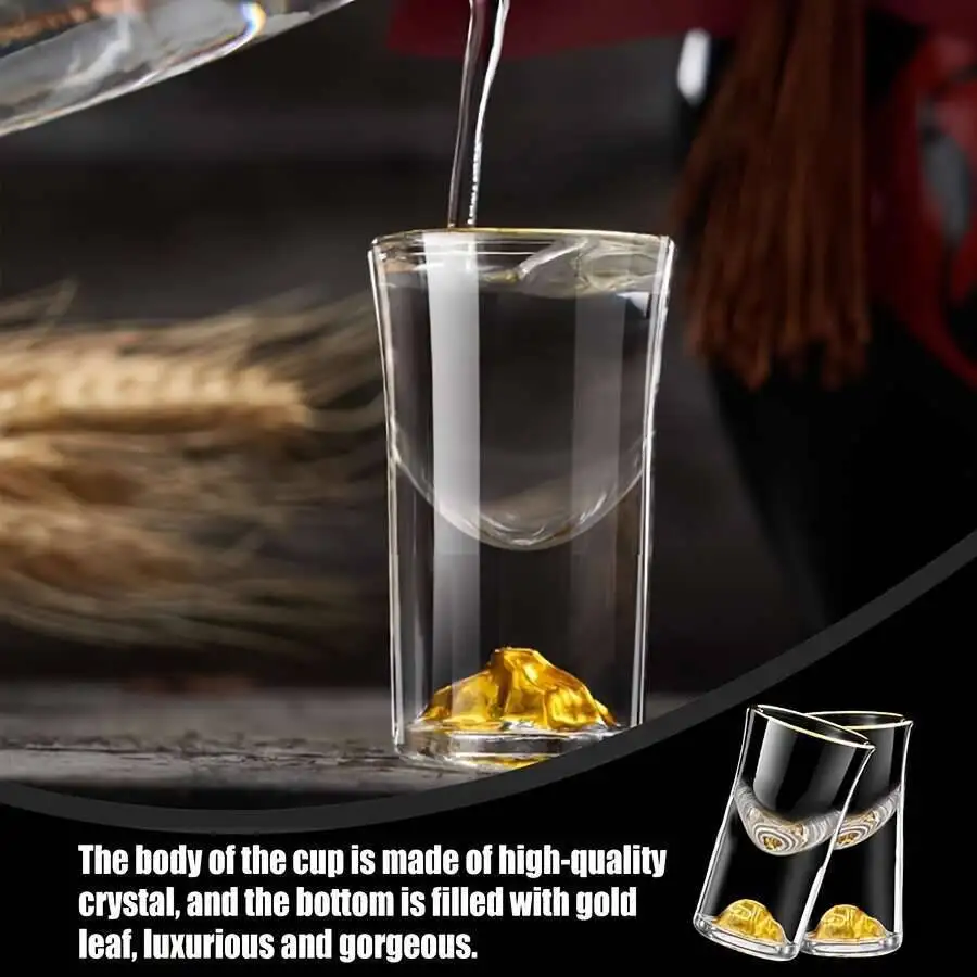 6-Piece Gold Leaf Shot Glasses 4