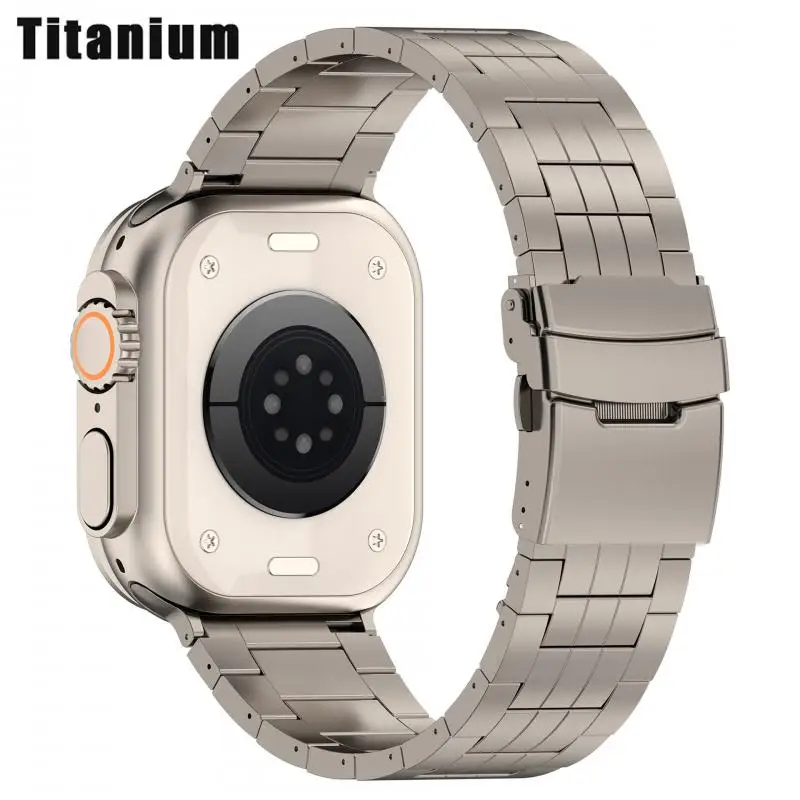 

Luxury Titanium Band For Apple Watch Ultra 2 49mm 45mm 41mm 44 40MM Men Business Strap For iWatch Series 9 8 7 6 SE 5 4 Bracelet