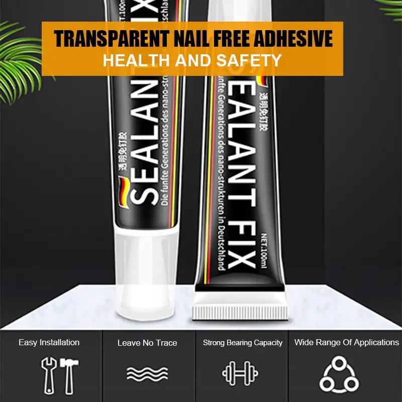 Super Glue 100G Punch-Free Transparent Glue Waterproof Nail-Free Universal Strong Adhesion Metal Glass Glue