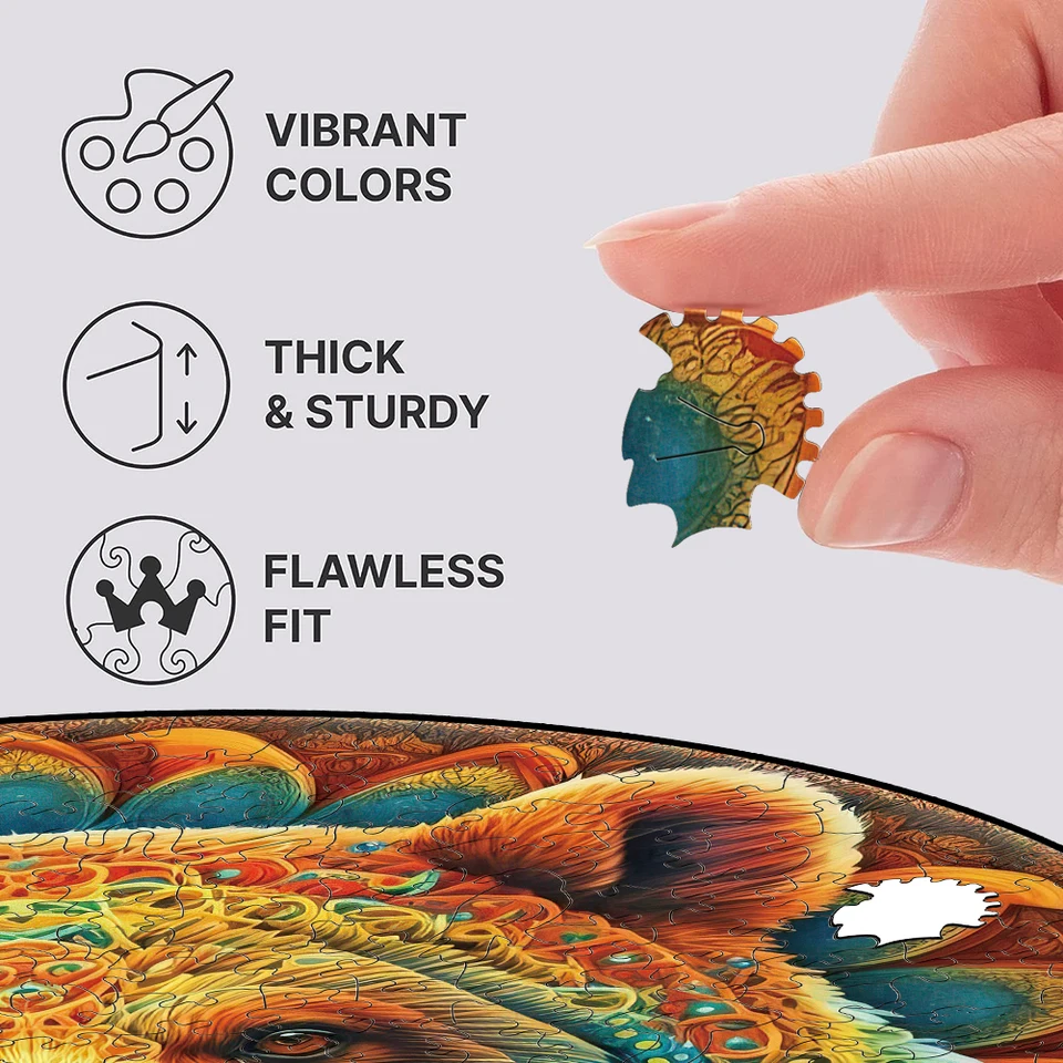 大人と子供のための木製の動物のジグソーパズル,大人と子供のための