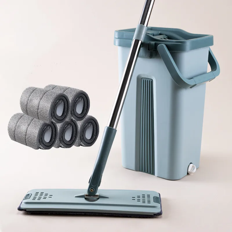 

Magic Squeeze Spin Mop with Bucket Floor Cleaning Microfiber Window Brush Kitchen Free Hand Washing House Accessories Products