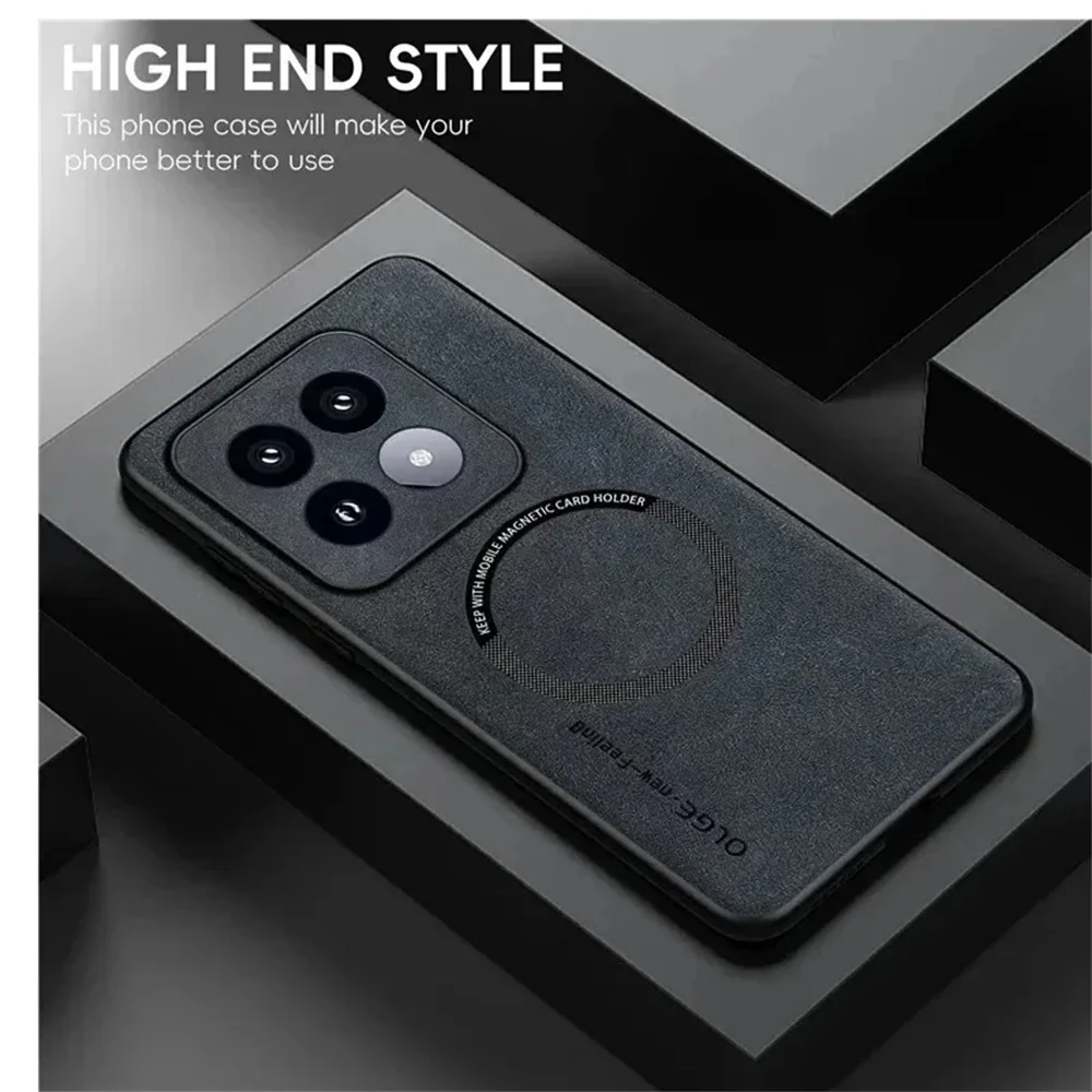 Magnetic Wireless Charging Leather Phone Case - Magsafe Compatible Back Cover