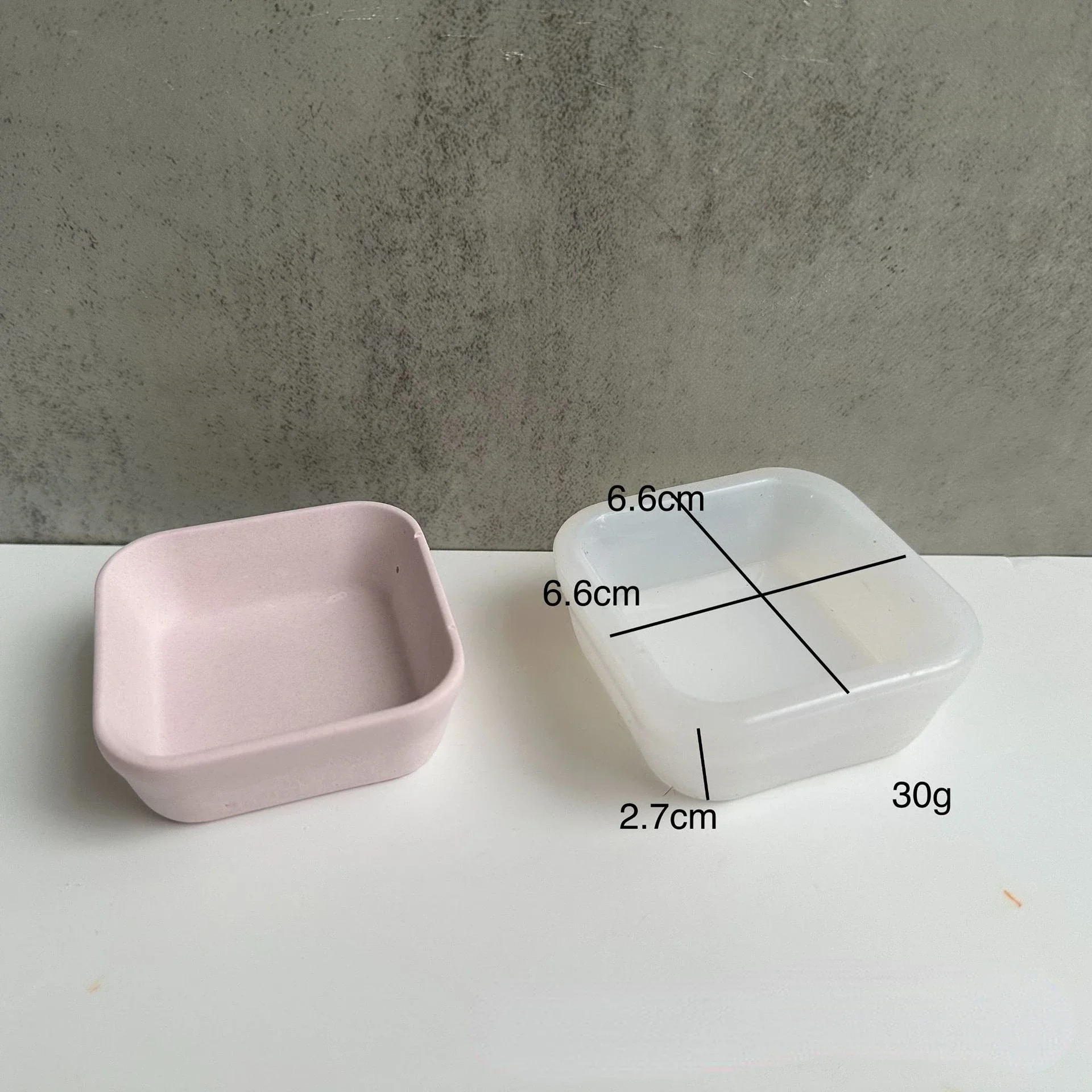 Silicone Mold Concrete Square Heart Shape Silicone Molds DIY Handmade Epoxy Resin Jewelry Storage Tray Molds Storage Box