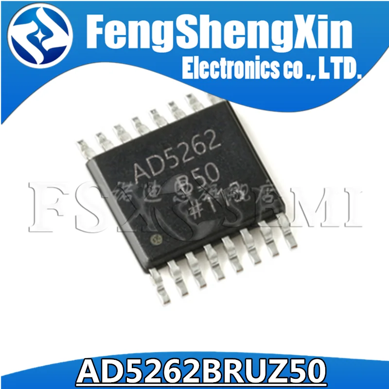

5pcs/lot AD5262 AD5262BRU50 AD5262BRUZ50 AD5262B50 TSSOP-16 1-/2-Channel 15 V Digital Potentiometer IC