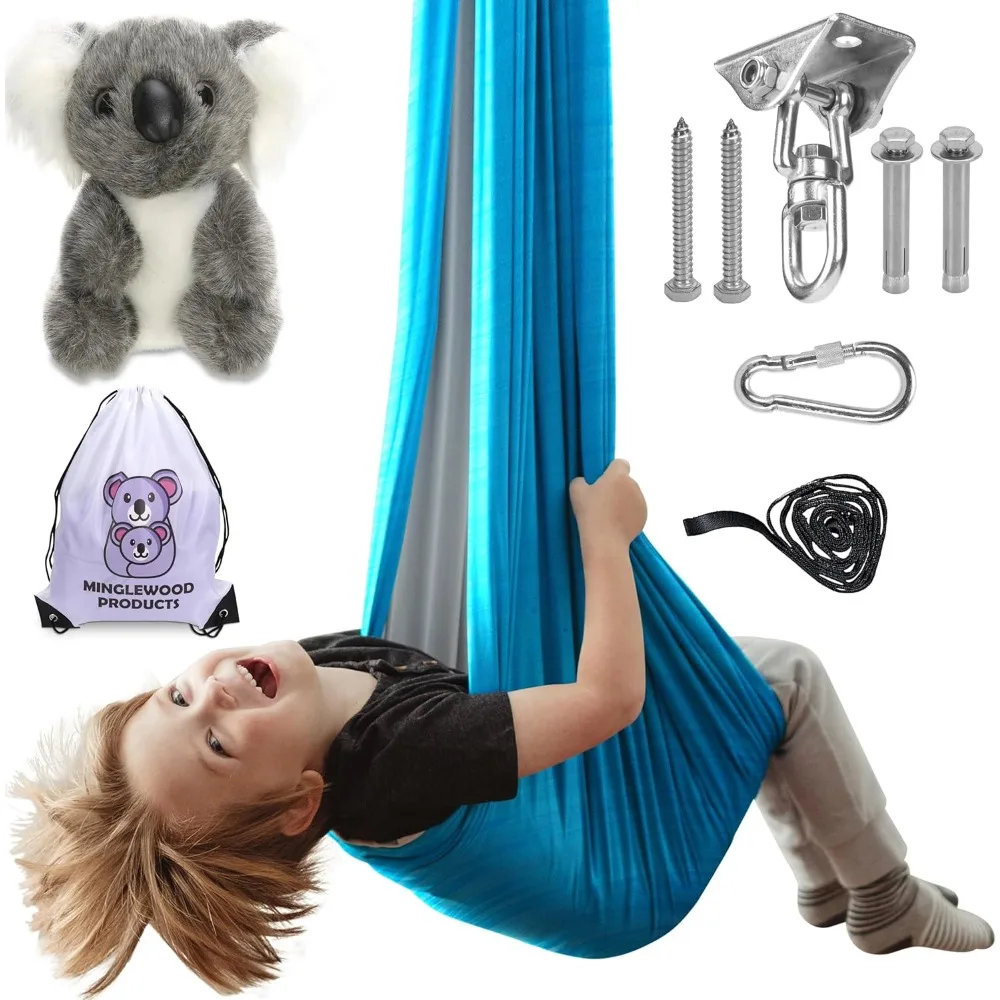 Sensory Swing Bundle – 360° Swivel Hanger – Complete Set for Children – Special Needs: Anxiety, ADHD, Autism & Sensory Disorders