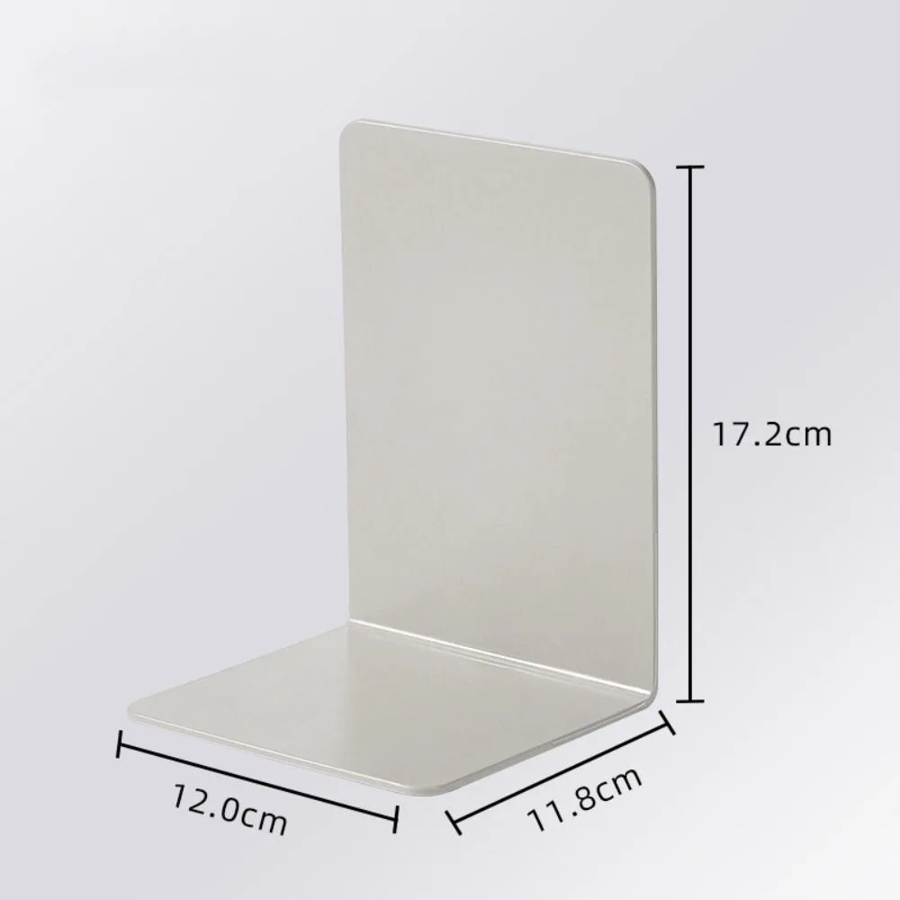Modern L-Shaped Desk Organizer: Minimalist Durable Bookends and Display Rack
