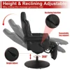 Massage Gaming Recliner Chair, Ergonomic Backrest & Seat Height Adjustment Swivel Recliner, PU Leather High Back Computer Chair 2