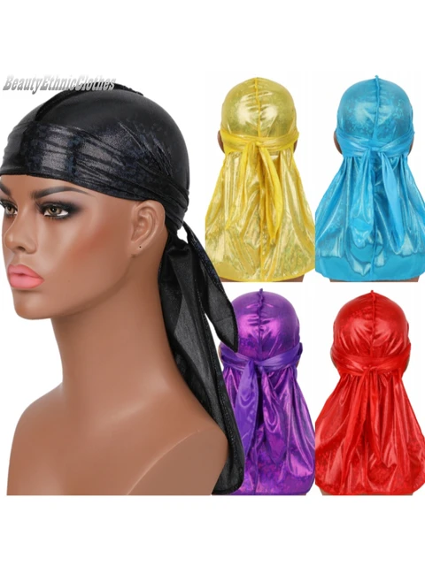 Bandana Durag Turbante Para Penteado - Preta