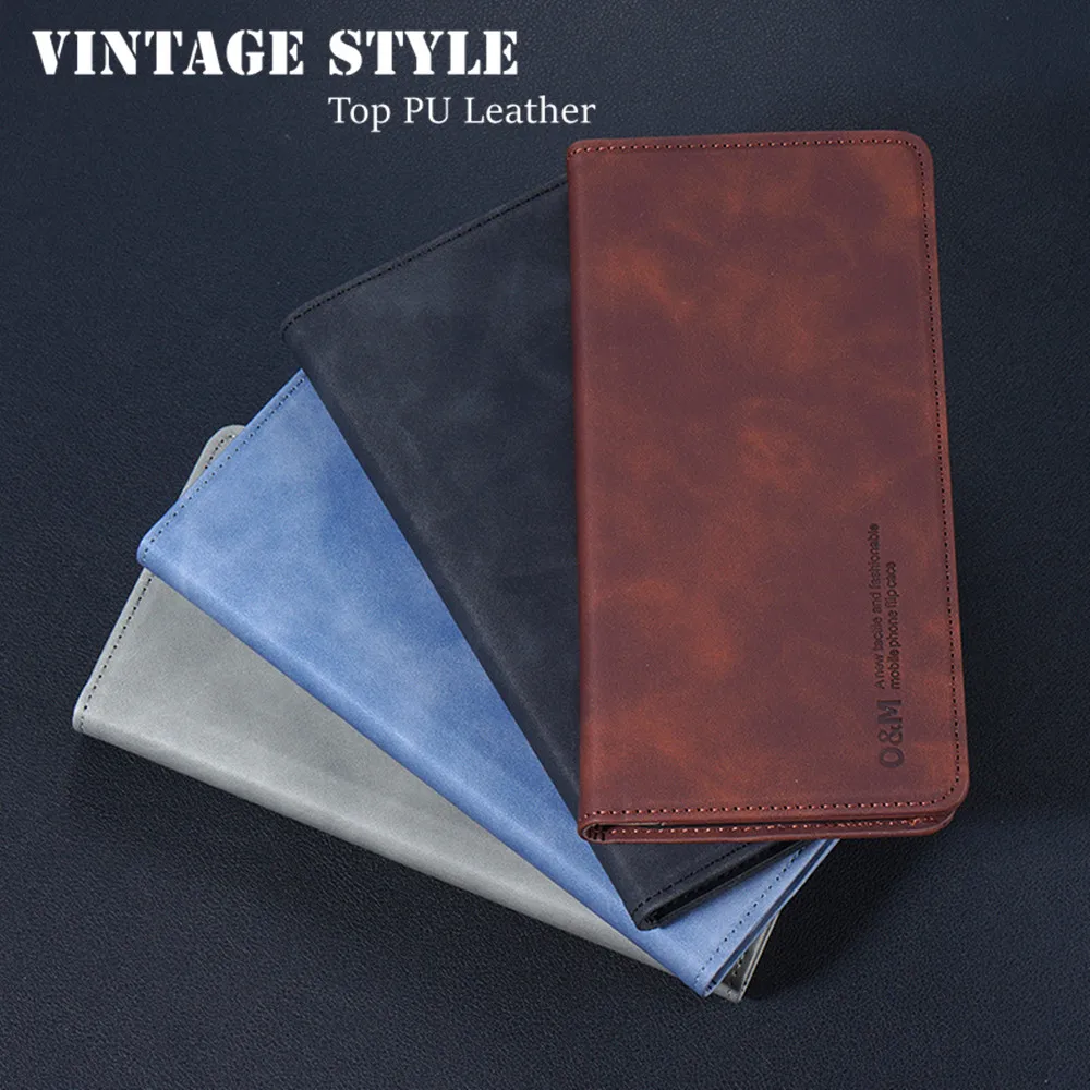 Elegant Leather Stand Flip Wallet Case with Card Slot and Magnetic Buckle
