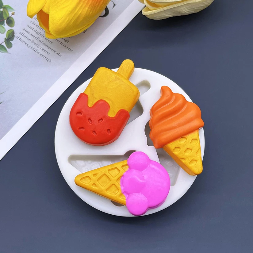 Ice Cream Shape Silicone Mold Fondant Cake Decorating Mould Chocolate Candy Cupcake Tra... - SKU ICSM1010 - UGI Packaging