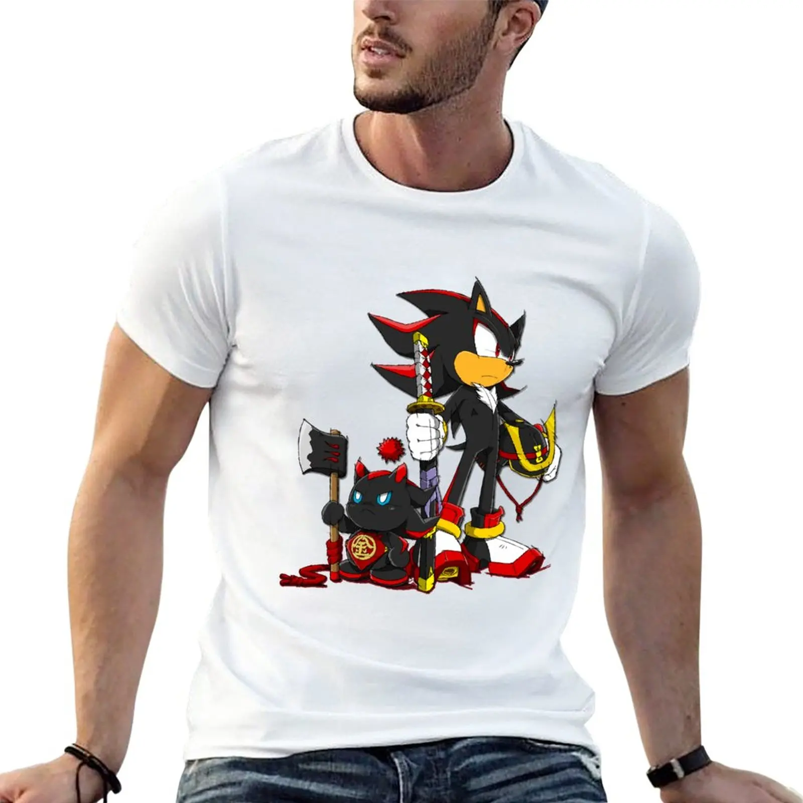 

New Dark Chao and Shadow T-Shirt plain t-shirt tops mens graphic t-shirts funny