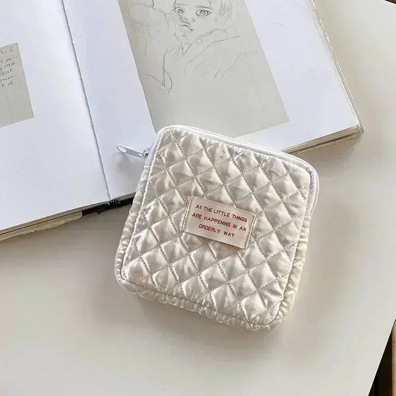 Sanitary Napkin Storage Bags Cotton Cute Korea Coin Purse Bag Coin Jewelry Organizer Card Pouch Case Small Makeup Cosmetic Bags 5