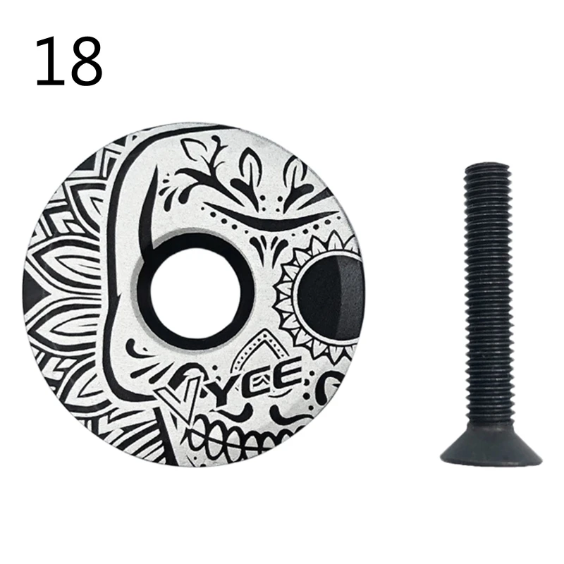 Bicycle Stem Top Cover Bike Headset Top Cover 20 Types 31.7mm Diameter Bolt MTB Bike Easy Assembly Accessory