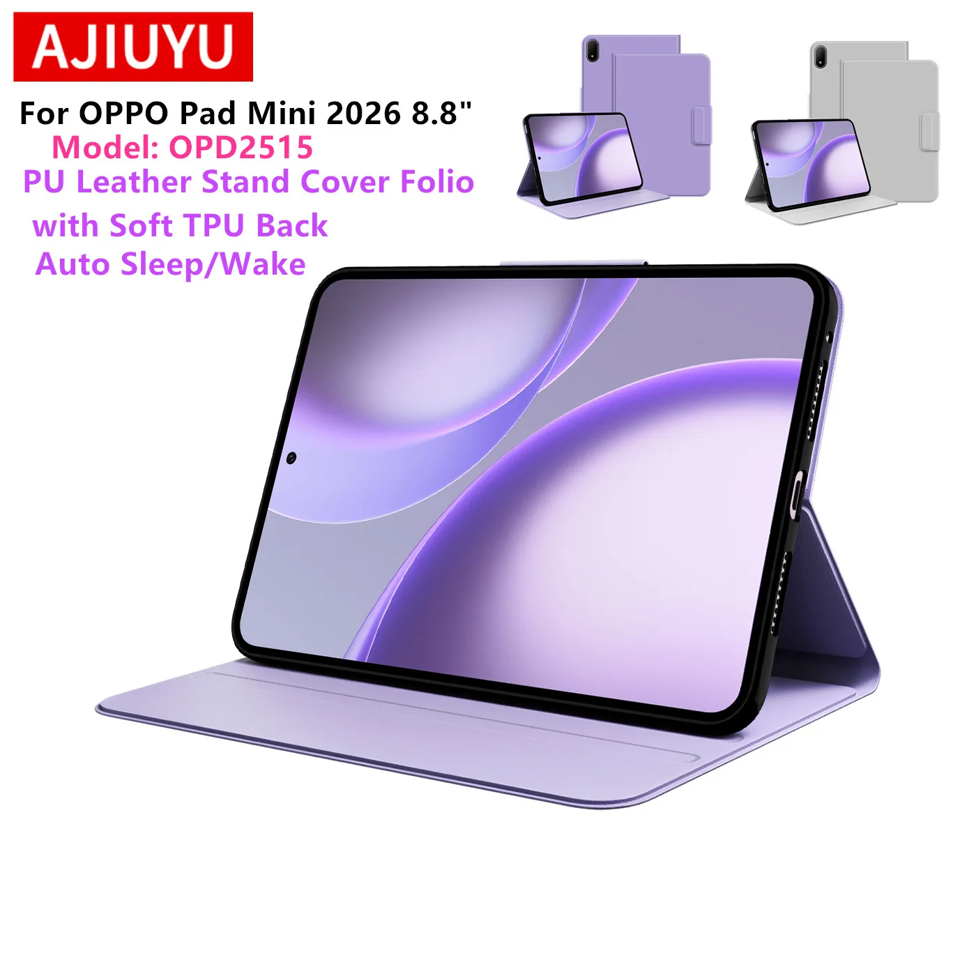 AJIUYU Protective Smart Cover for 8.8 Inch Tablet - Auto Sleep/Wake Function