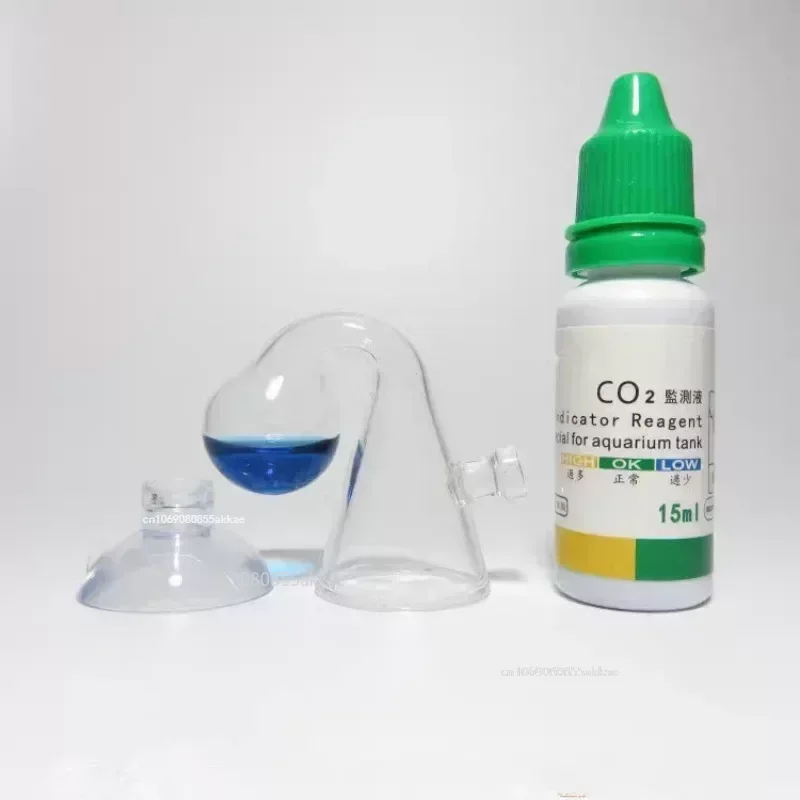 

CO2 Fish Tank Diffuse Glass Drop Checker for Co2 Monitor Glass Drop Checker PH Long Term Indicator Monitor Tester Combination