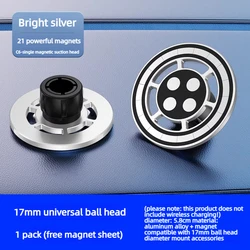 Universal Magnetic Base for Car Phone Holder - Enhanced Stability and Convenience (C6 Silver)