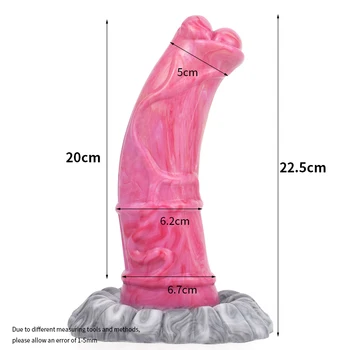 YOCY Gory Raw Meat Color Giant Horse Dildo Glans Erotic Masturbator Sex Toy For Women Men Anal Butt Plug With Sucker 2