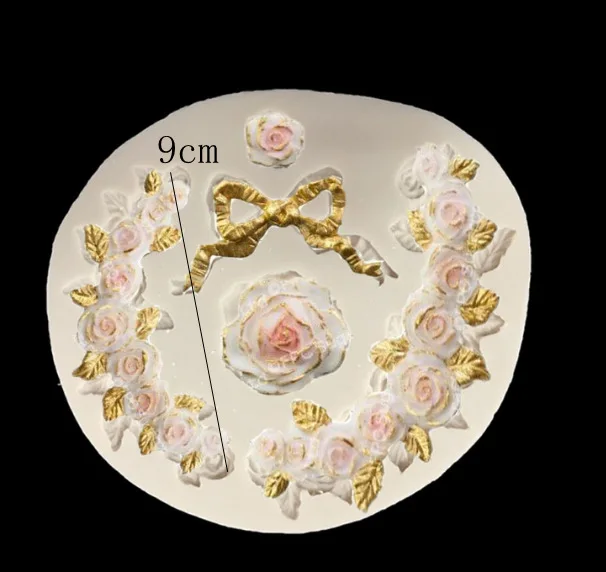 1 Pcs Silicone Fondant Mold Candy Maker DIY Rose Flower Soap Mold Cake Decorating Tool Pastry Cookie Mold Kitchen Baking Tool