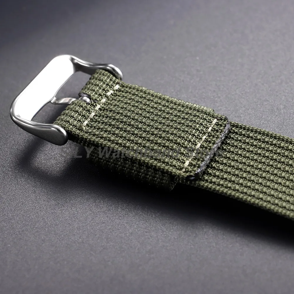 Herren Army Sports Atmungsaktives Nylon-Uhrenarmband 18/20/22 mm geflochtenes Nylonarmband für Seiko Stoff Nylonarmband Armband für Omega – Detail 11