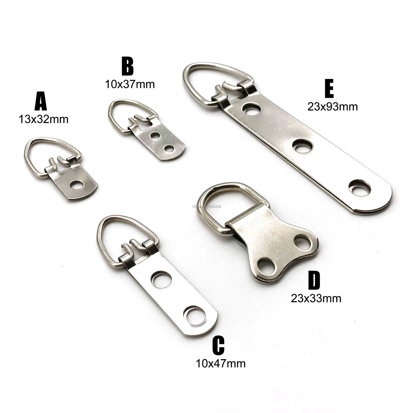 Silvery Triangle D-Ring Photo Picture Frame Hanger Hook Hanging Oil Painting Mirror Small Large Heavy Duty with screws 50pcs wall hooks picture frame hangers hanging hooks