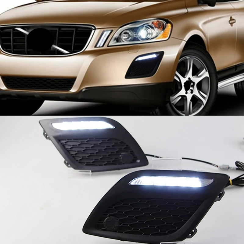 LED Daytime Running Lights LED Front Bumper DRL Fog Lamp For Volvo XC60 2011 2013 AliExpress