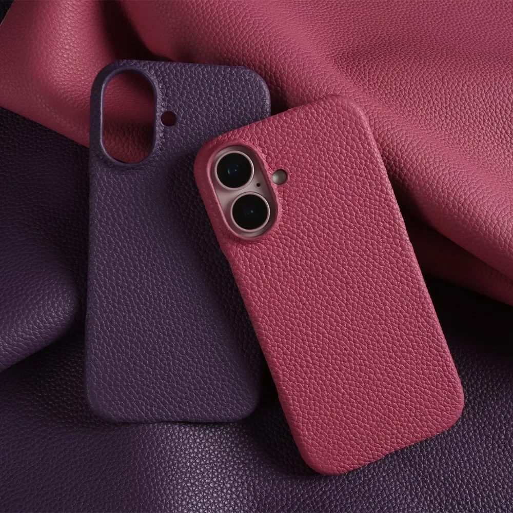 For iphone 16 Pro Max case Luxury Genuine Leather Cover Back Etui Coque Shockproof phone case leather phone case leather wallet case leather case for Funda iphone15 14Pro 13 XR XSMax Carcasa
