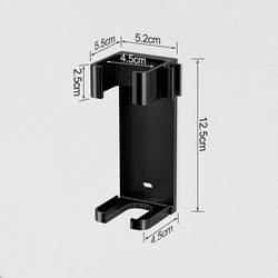 Aluminum Wall Mount Holder for Hair Styling Tools and Accessories (Black)