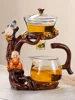 Glass Tea Set Home Kung Fu Tea Cup Lazy Person Magnetic Suction Brewing Tea Pot Magical Tool Tea Drinking Office Reception 4