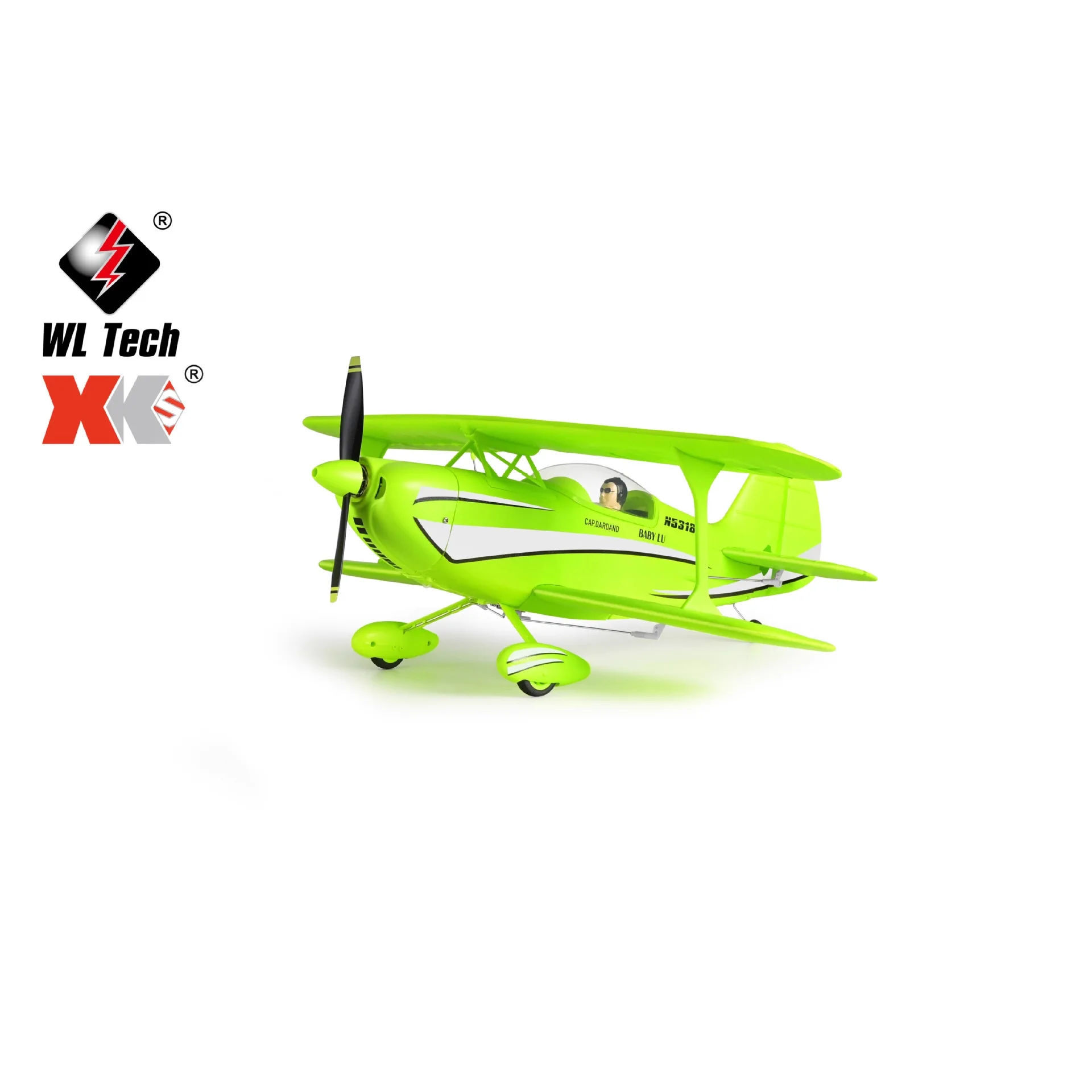 WL Tech XK A310 RC 비행기 WWII 비치 D17S 바이플레인 3D/6G 고정밀 브러시리스 실제 항공기 어린이 및 성인 취미용