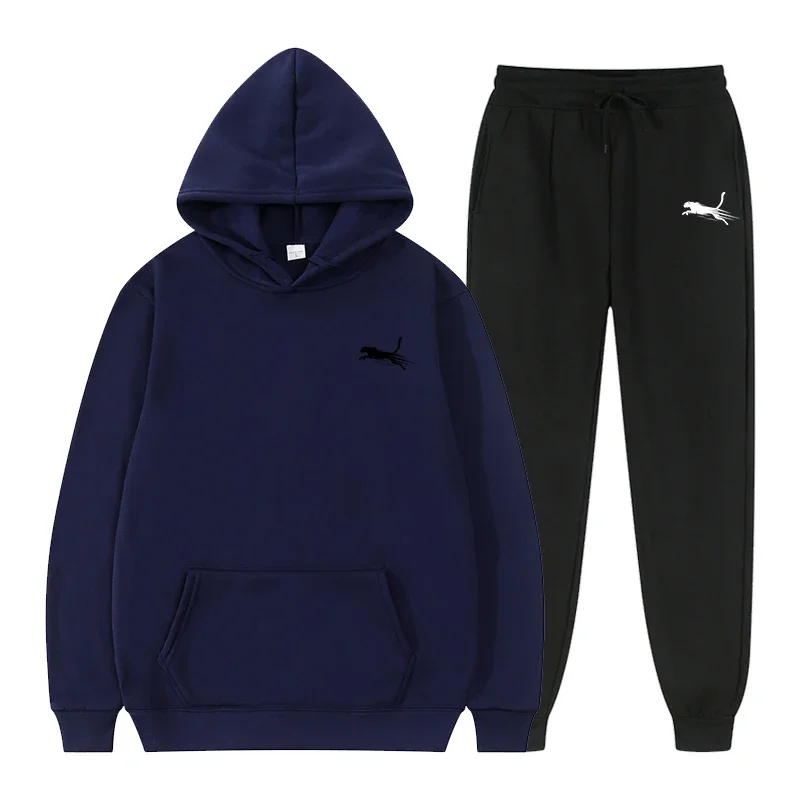 thumbnail image 1 of Sudadera con capucha para hombre, traje con estampado informal de moda sencilla, chándal deportivo de alta calidad para trotar y culturismo, Otoño e Invierno, 1 of 5