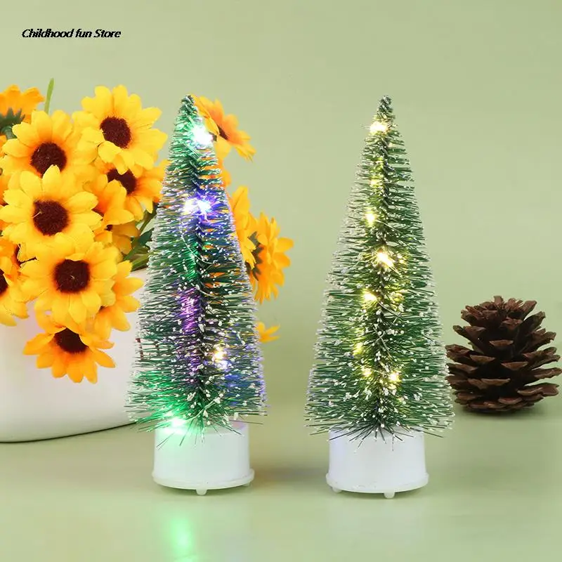 

1:12 Dollhouse Christmas Tree LED Glowing Christmas Tree Model For Doll House Festival Decor Kids Pretend Play Toys Gift