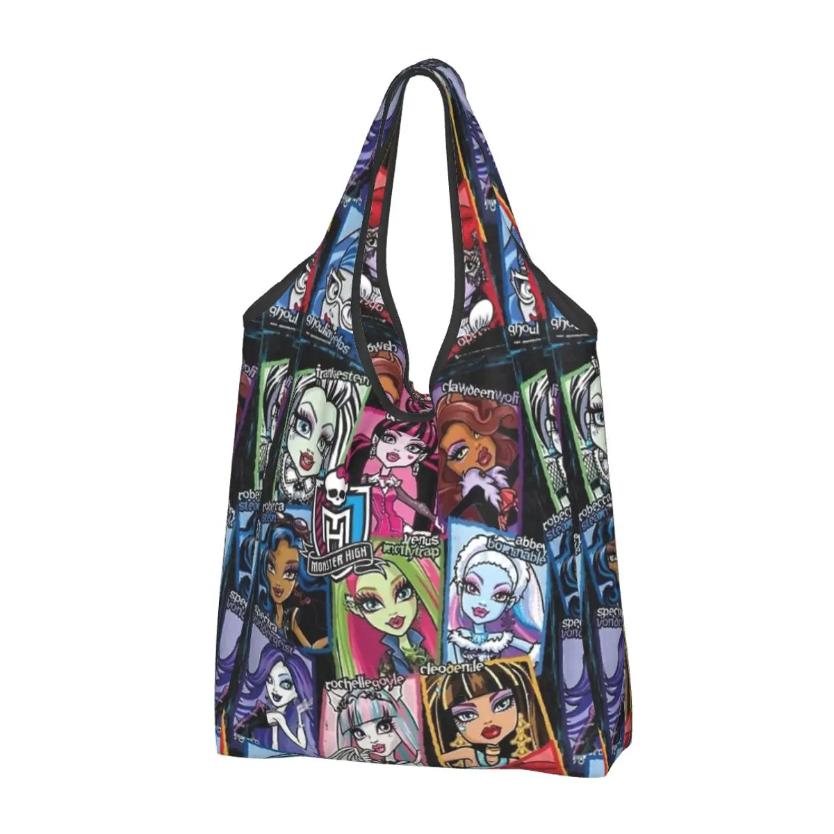 Monster High Draculaura Character Grocery Bags Durevole Grande Riutilizzabile Riciclare Heavy Duty Shopping Eco Bag Lavabile Con Custodia